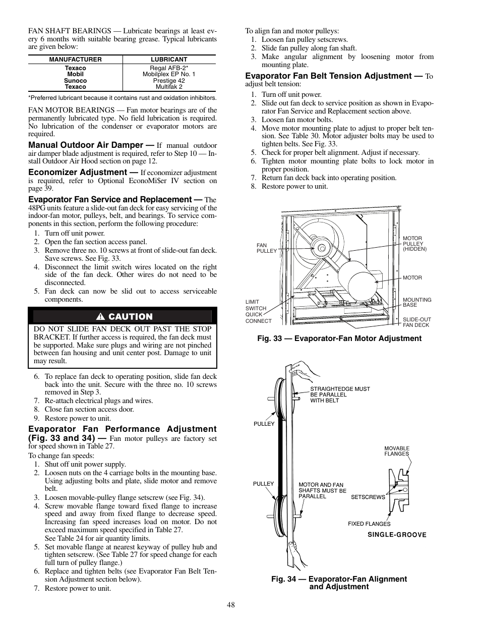 Carrier SINGLE PACKAGE ROOFTOP UNITS 48PG20-28 User Manual | Page 48 / 64