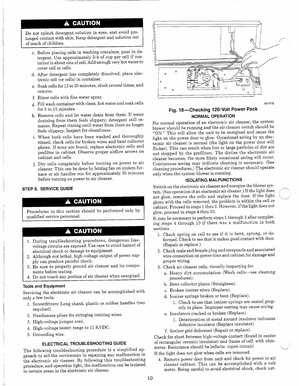 A caution, Caution | Carrier 31KAX User Manual | Page 10 / 12