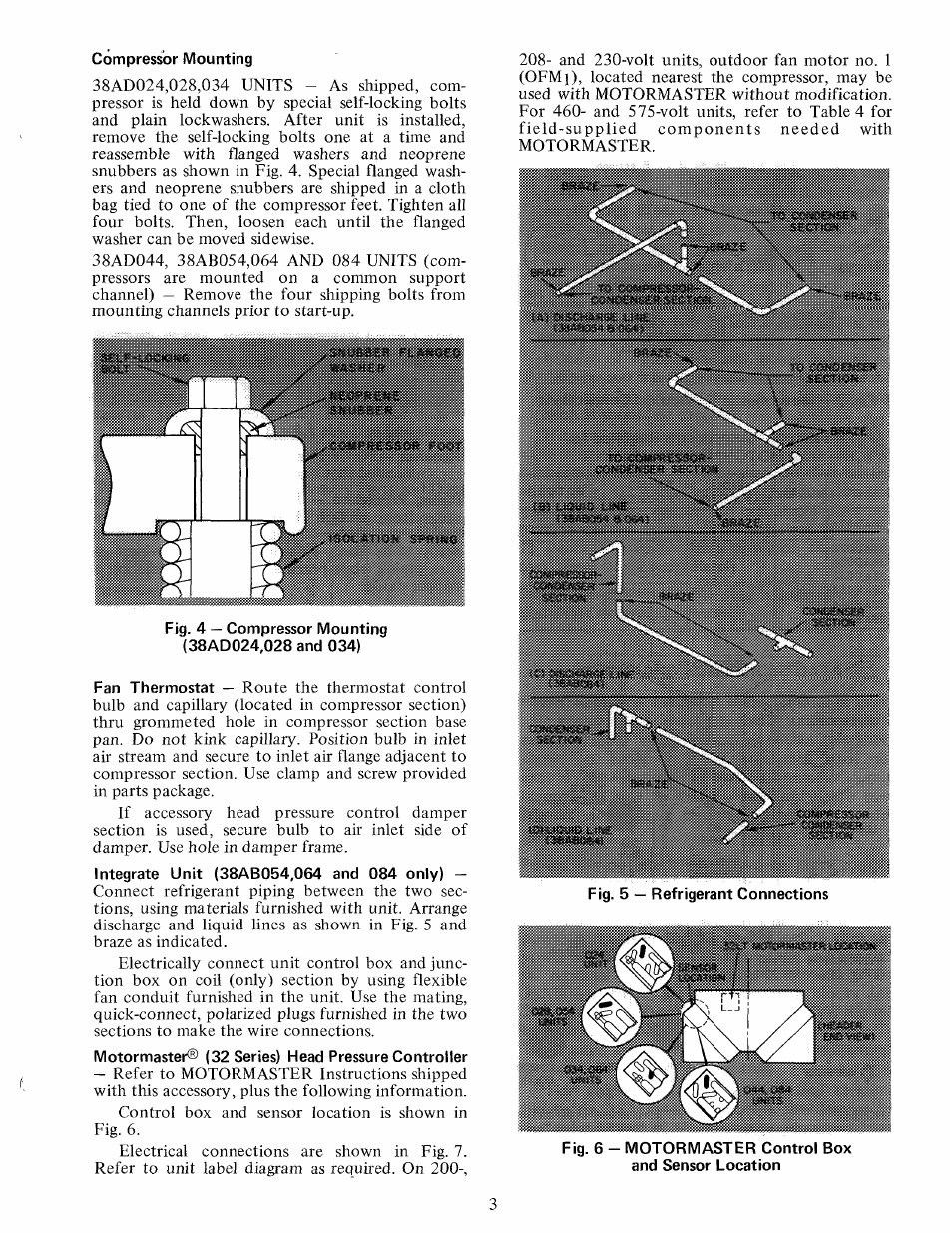 Compressor mounting | Carrier 38AD028   Carri38AD044 User Manual | Page 3 / 12