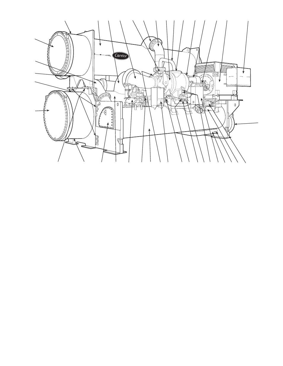 Fig. 2 — typical 17ex chiller components 7 | Carrier 17EX User Manual | Page 7 / 120