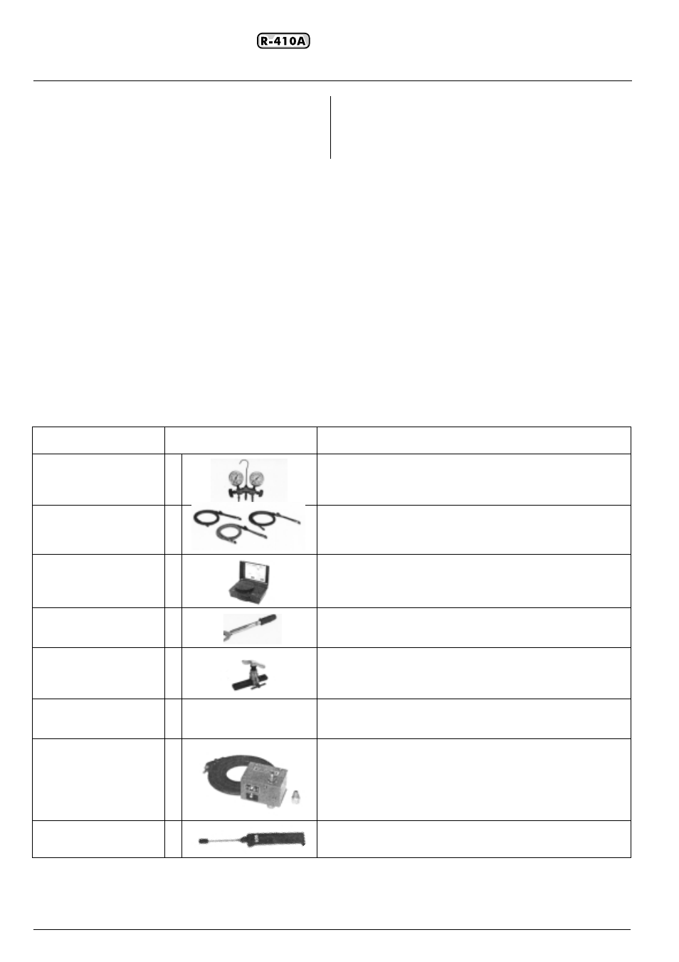 Final installation checks, Installation/servicing tools, Table: new tools for r410a | Carrier XPOWER 38VYX080 User Manual | Page 13 / 14