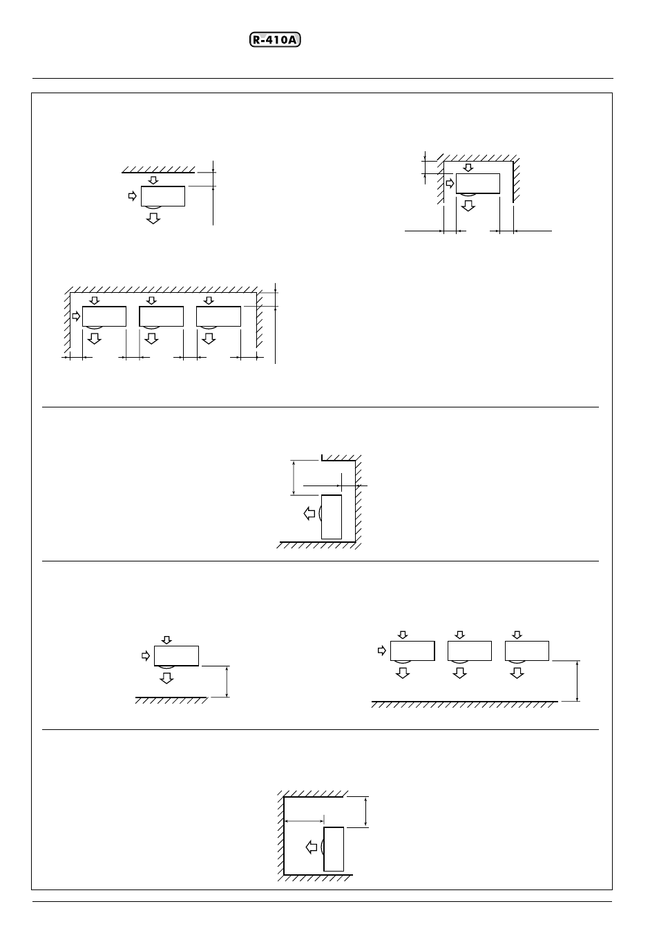 Minimum clearances, Obstacle at rear side | Carrier XPOWER 38VYX080 User Manual | Page 7 / 14