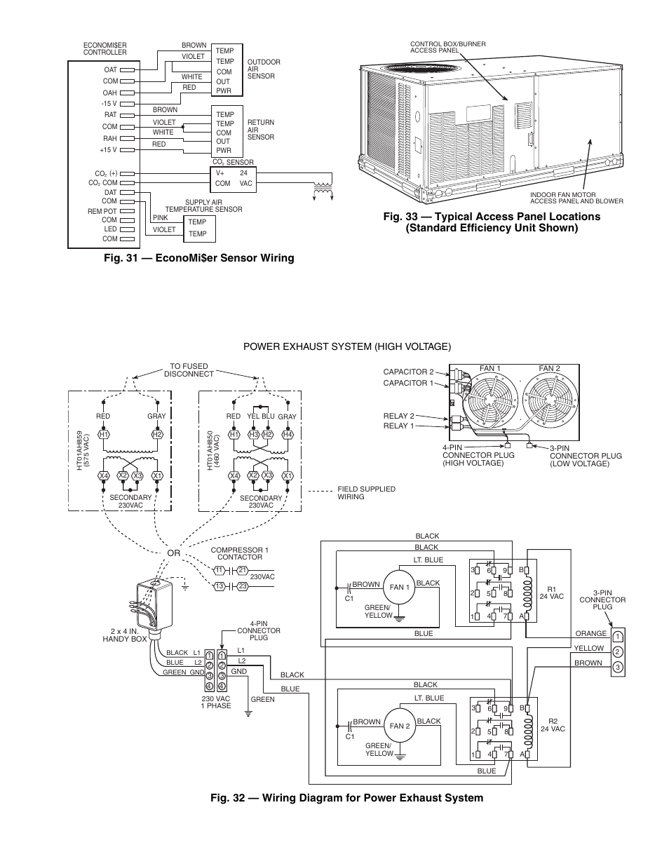 Power exhaust system (high voltage) | Carrier 48HJD005-007 User Manual | Page 17 / 48