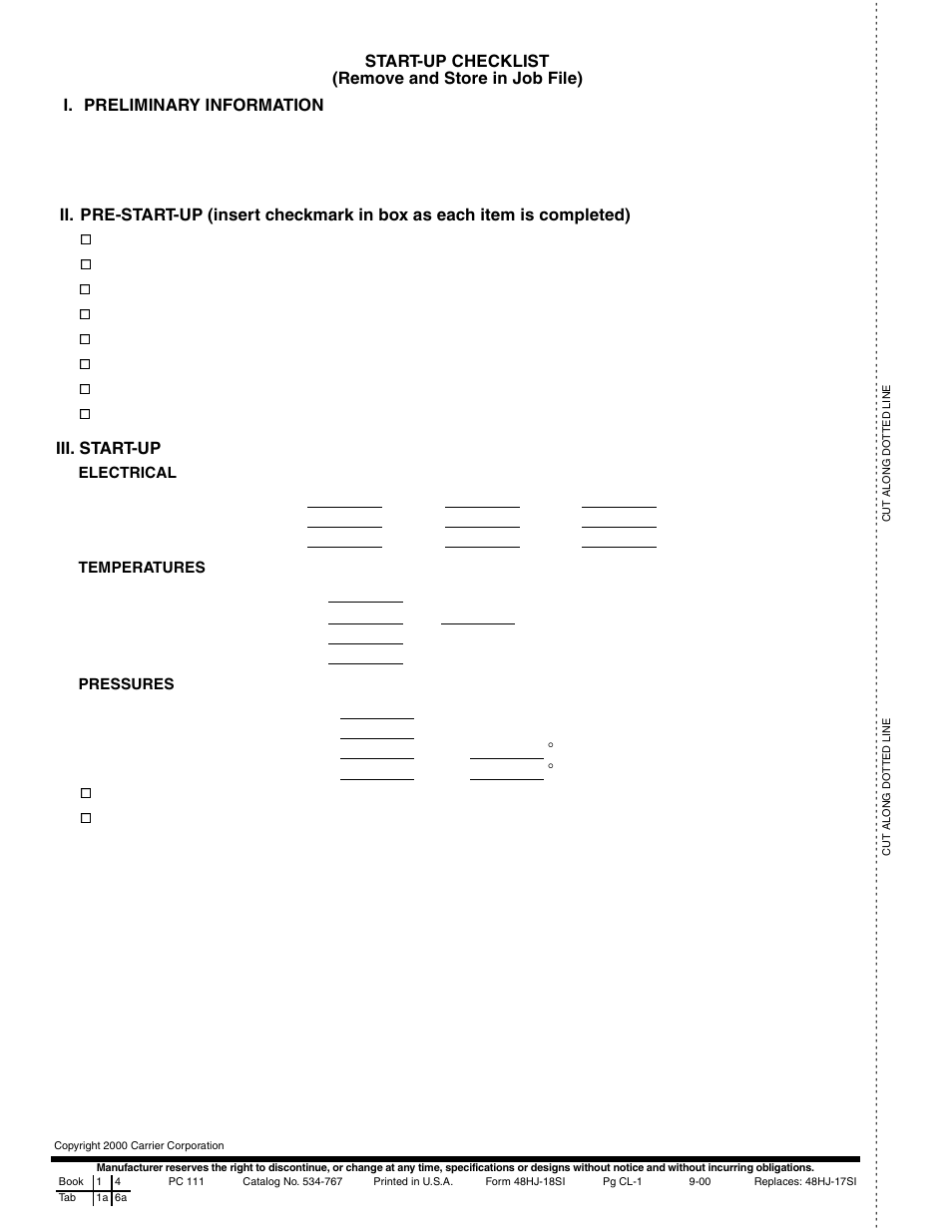 Iii. start-up | Carrier 48HJD005-007 User Manual | Page 48 / 48