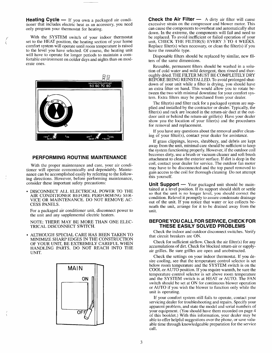 Performing routine maintenance | Carrier 50ZP User Manual | Page 3 / 6