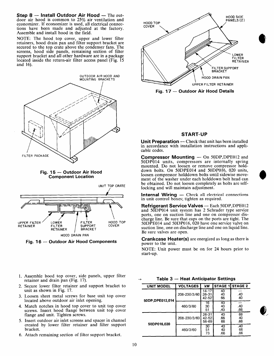 Start-up | Carrier 50DP016 User Manual | Page 10 / 16