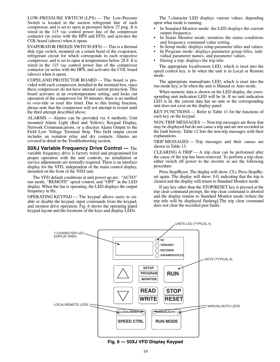 Read write run stop reset | Carrier OMNIZONE 50XJ064-104 User Manual | Page 19 / 64
