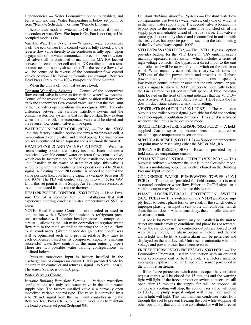 Carrier OMNIZONE 50XJ064-104 User Manual | Page 5 / 64