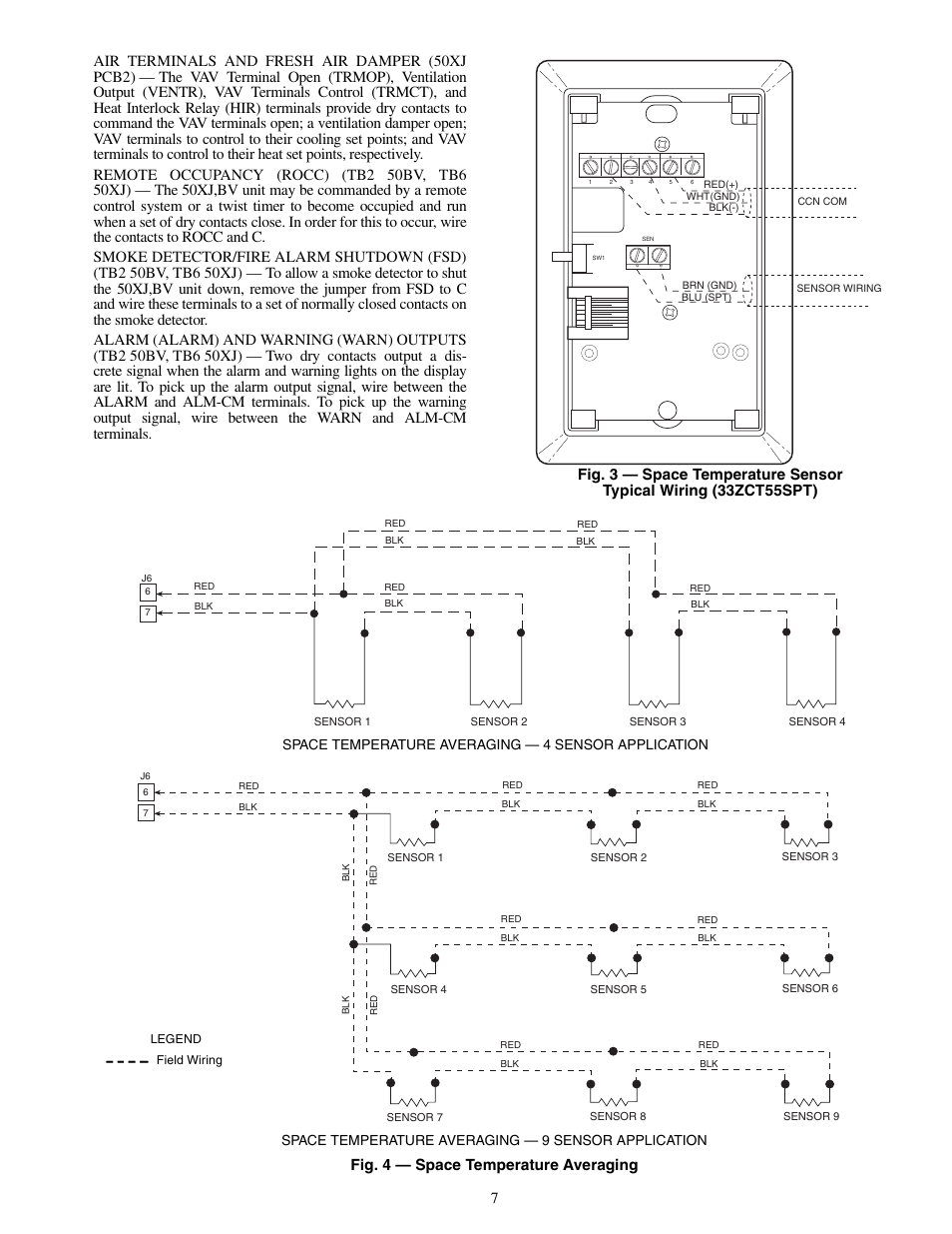 Fig. 4 — space temperature averaging | Carrier OMNIZONE 50XJ064-104 User Manual | Page 7 / 64