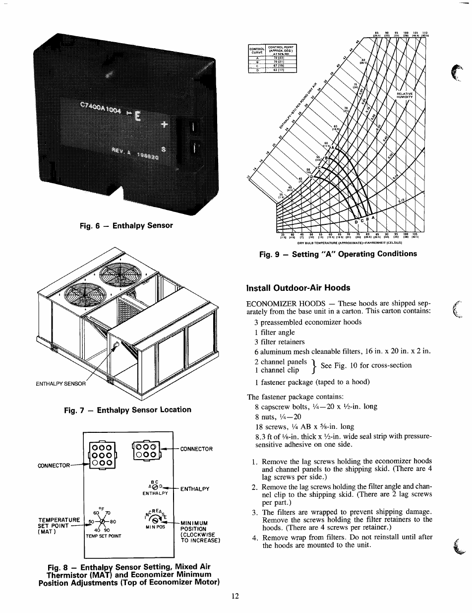 Install outdoor-air hoods | Carrier 50LJ User Manual | Page 12 / 38