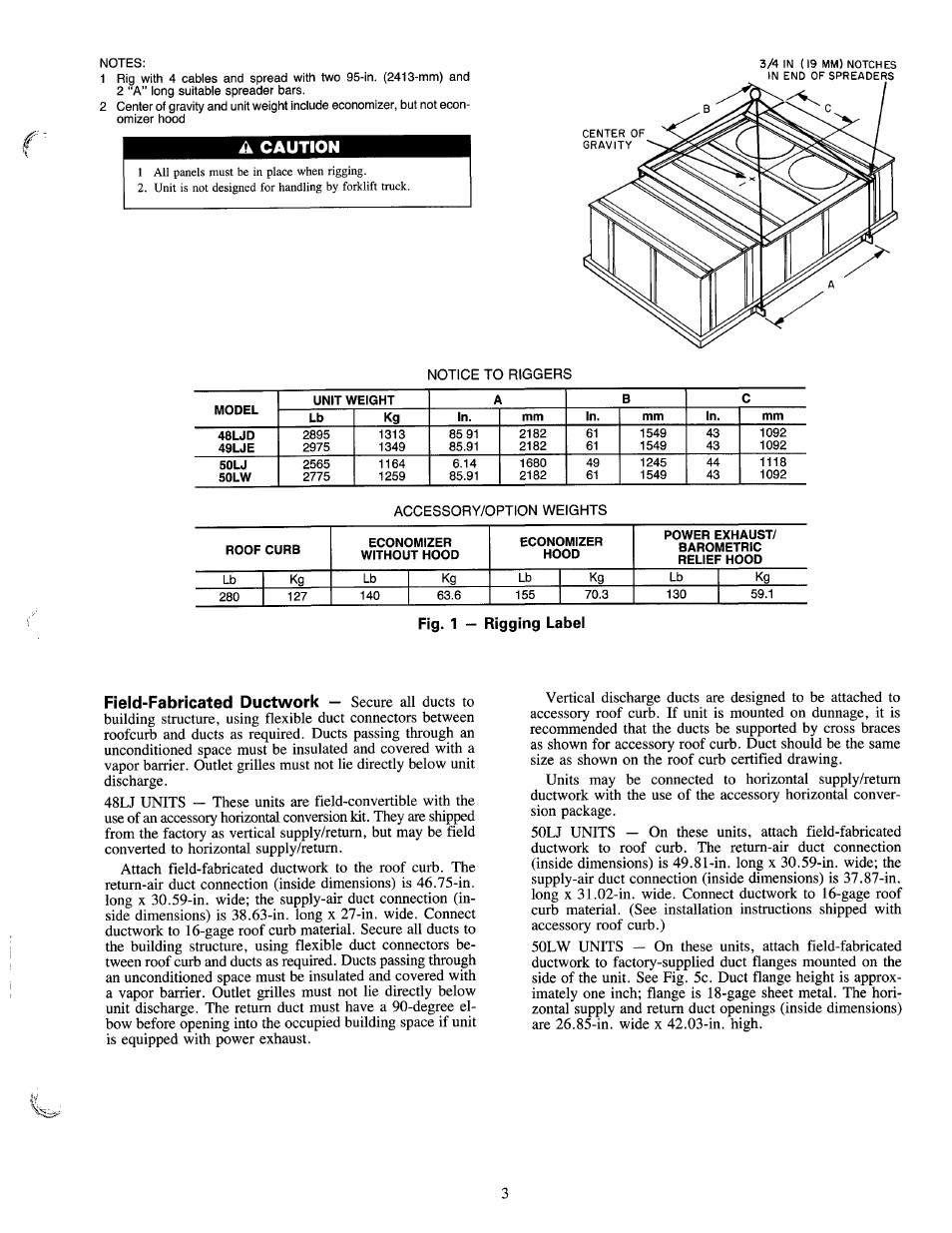 Carrier 50LJ User Manual | Page 3 / 38