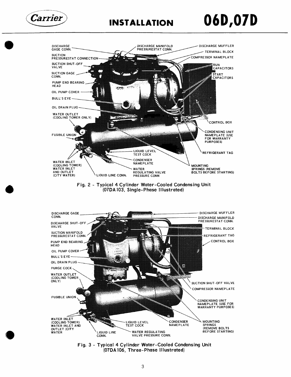 06d,07d, Carrier, Installation | Carrier 07D User Manual | Page 3 / 32