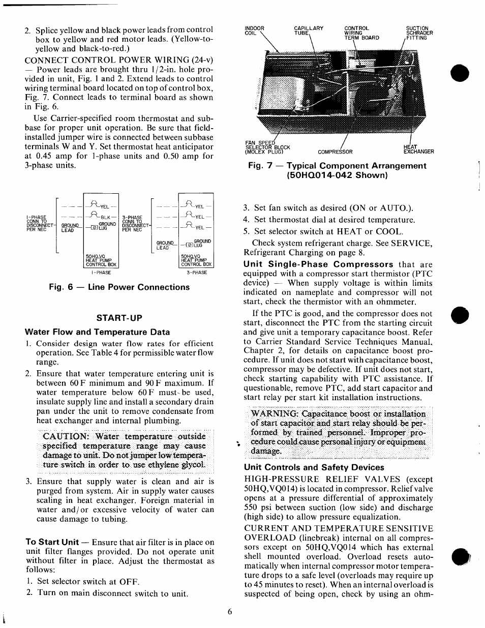 Start-up | Carrier 50HQ User Manual | Page 6 / 14