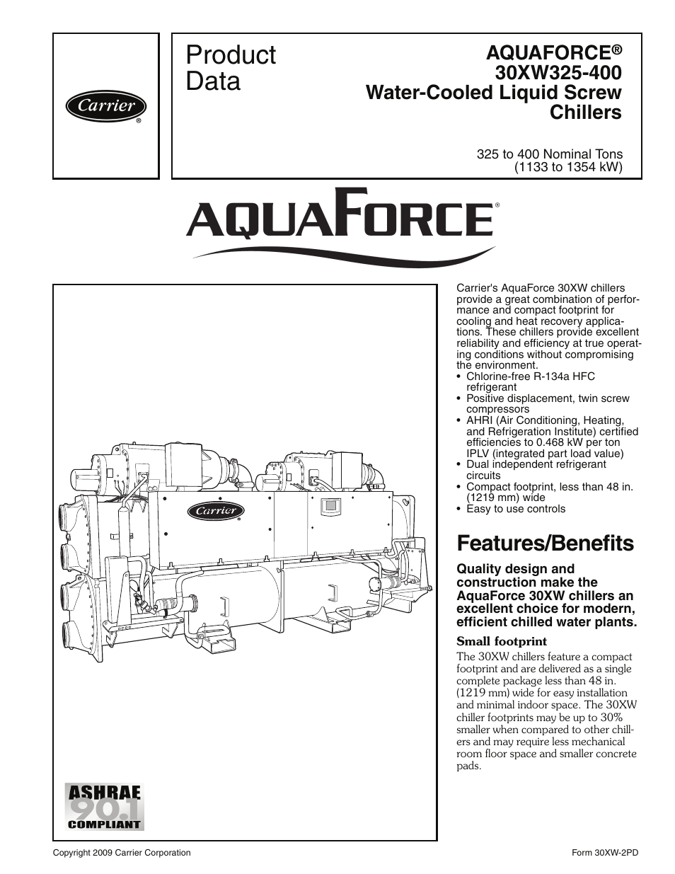 Carrier 30XW325-400 User Manual | 32 pages