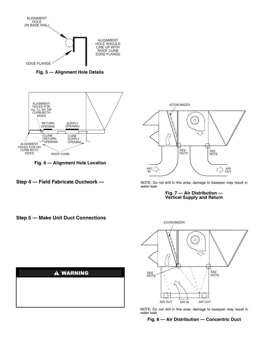 Step 4 — field fabricate ductwork, Step 5 — make unit duct connections | Carrier 50HG014-028 User Manual | Page 8 / 24