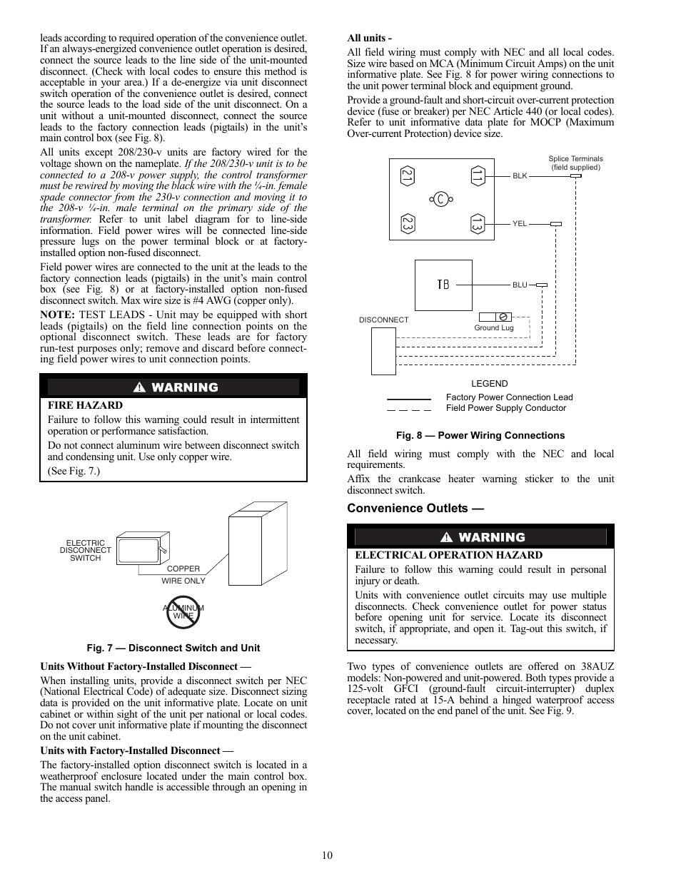 Carrier 38AUZ User Manual | Page 10 / 28