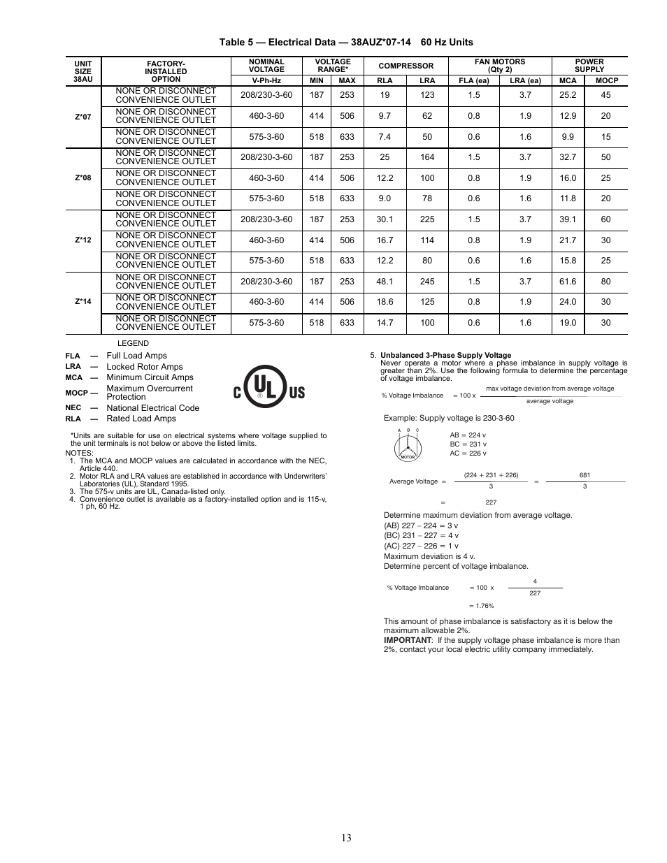 Carrier 38AUZ User Manual | Page 13 / 28