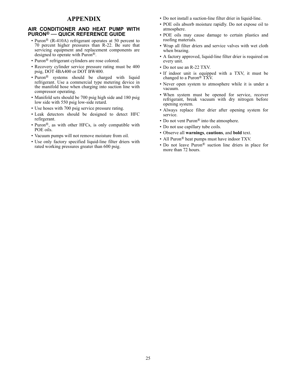 Appendix | Carrier 38AUZ User Manual | Page 25 / 28