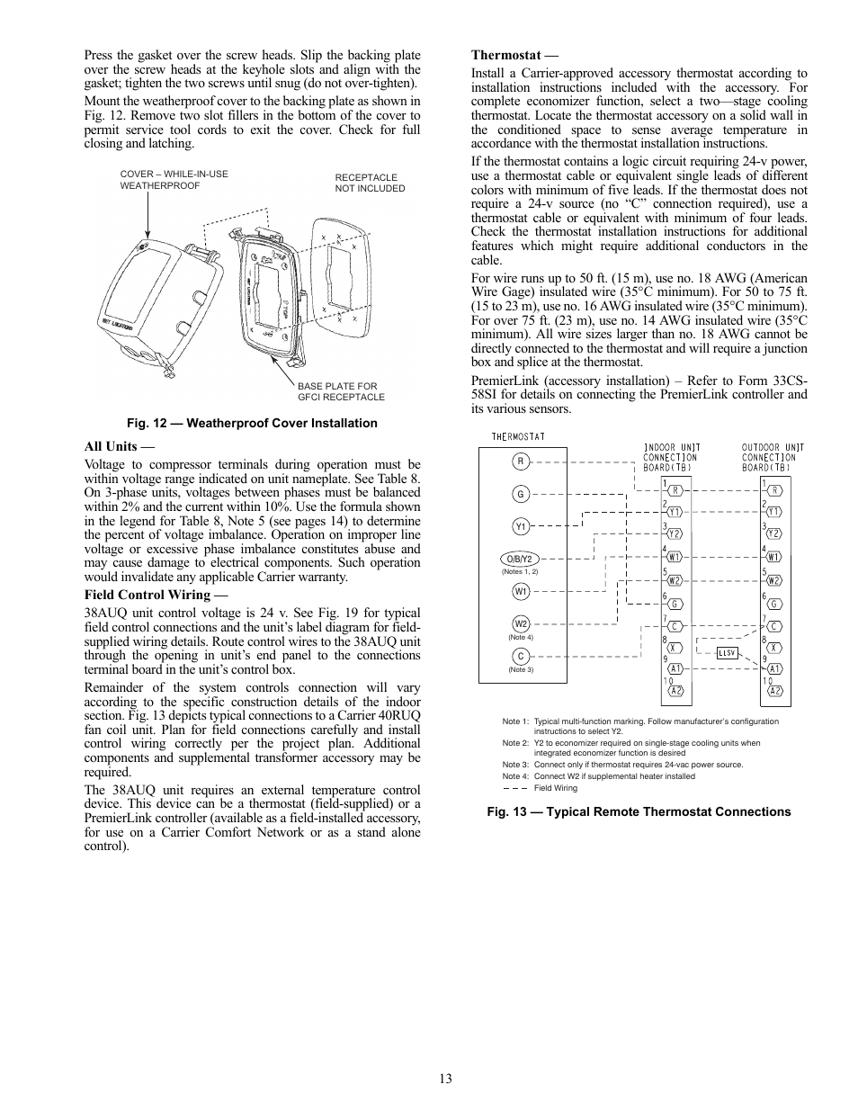 Carrier 38AUQ User Manual | Page 13 / 36