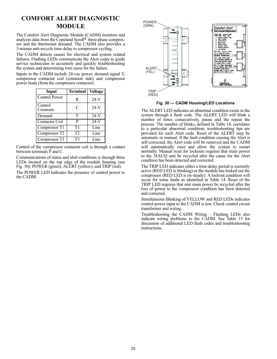 Comfort alert diagnostic module | Carrier 38AUQ User Manual | Page 28 / 36