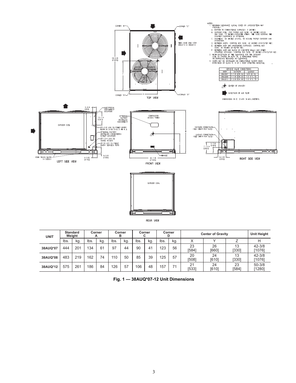 Carrier 38AUQ User Manual | Page 3 / 36