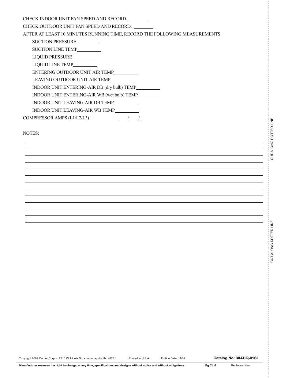 Carrier 38AUQ User Manual | Page 36 / 36