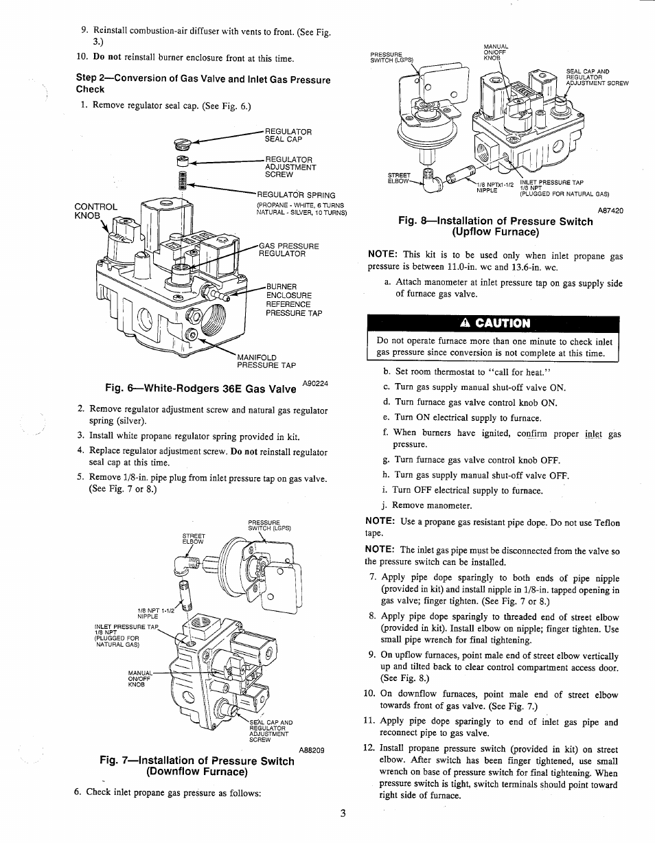 A caution | Carrier 58DXC User Manual | Page 3 / 4