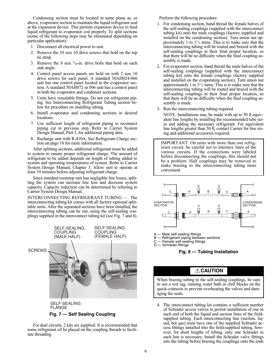 Carrier ROOMTOP 50AH024-096 User Manual | Page 9 / 20
