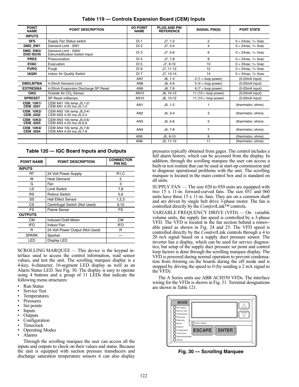 Fig. 30 — scrolling marquee | Carrier WEATHERMAKER 48/50AJ User Manual | Page 122 / 190