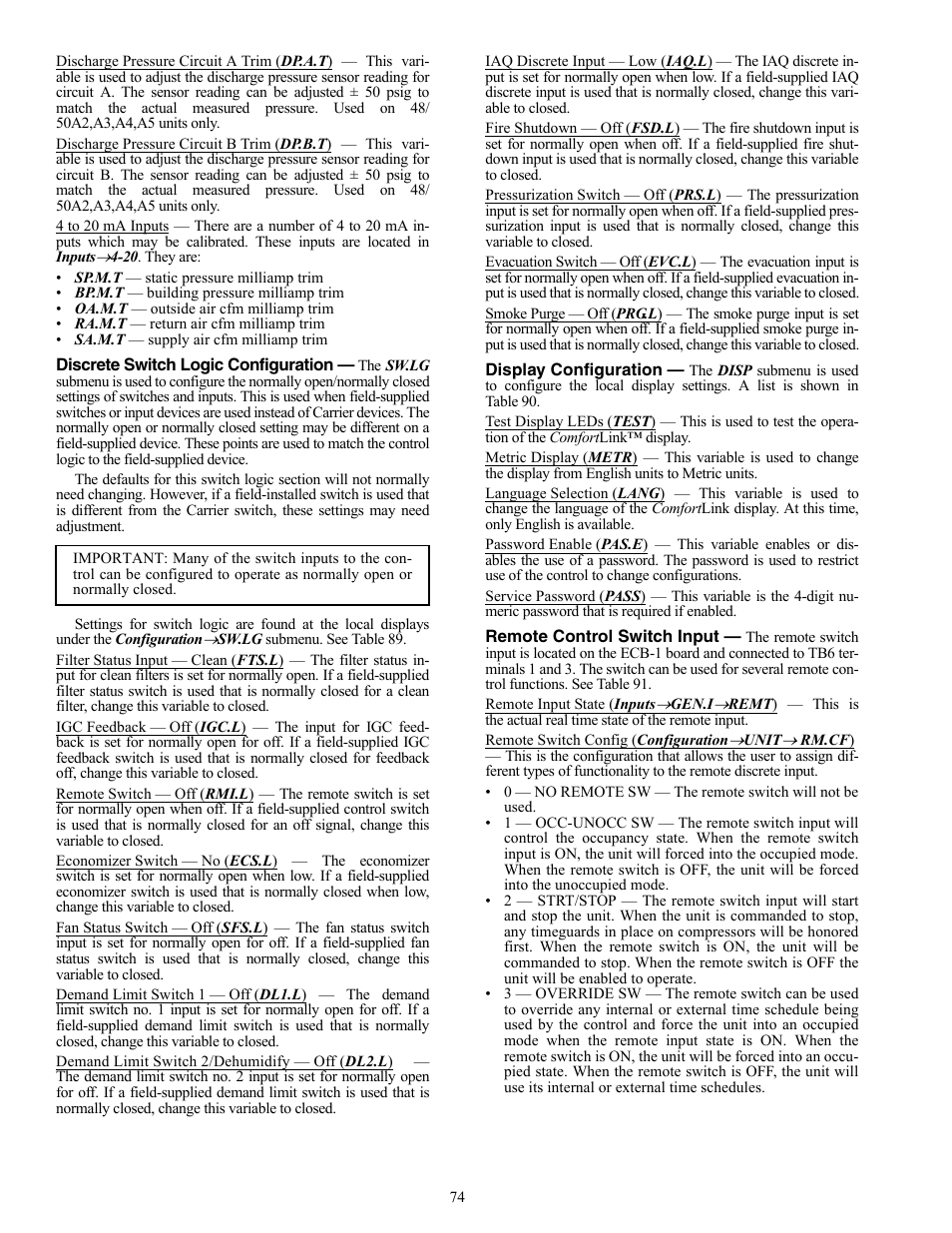 Carrier WEATHERMAKER 48/50AJ User Manual | Page 74 / 190