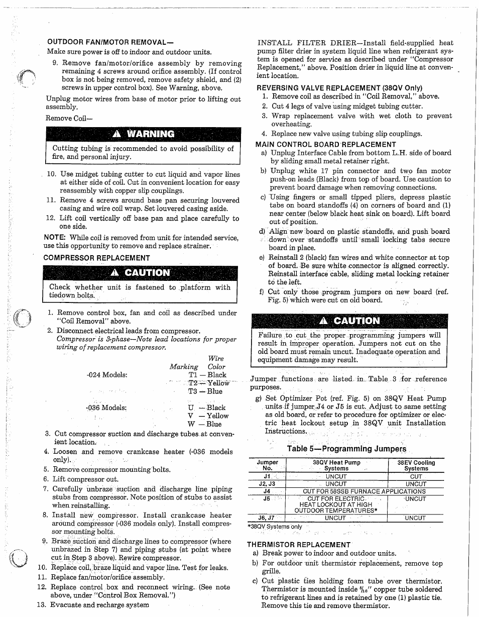 À warning, A caution | Carrier 38EV024320 User Manual | Page 41 / 52