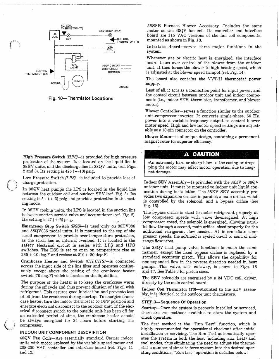 A caution, Caution | Carrier 38EV024320 User Manual | Page 7 / 52
