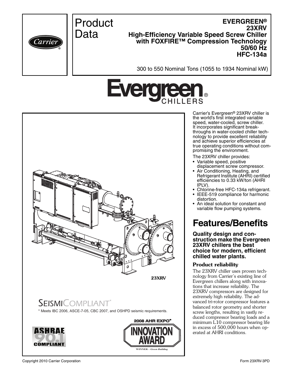 Carrier EVERGREEN 23XRV User Manual | 32 pages