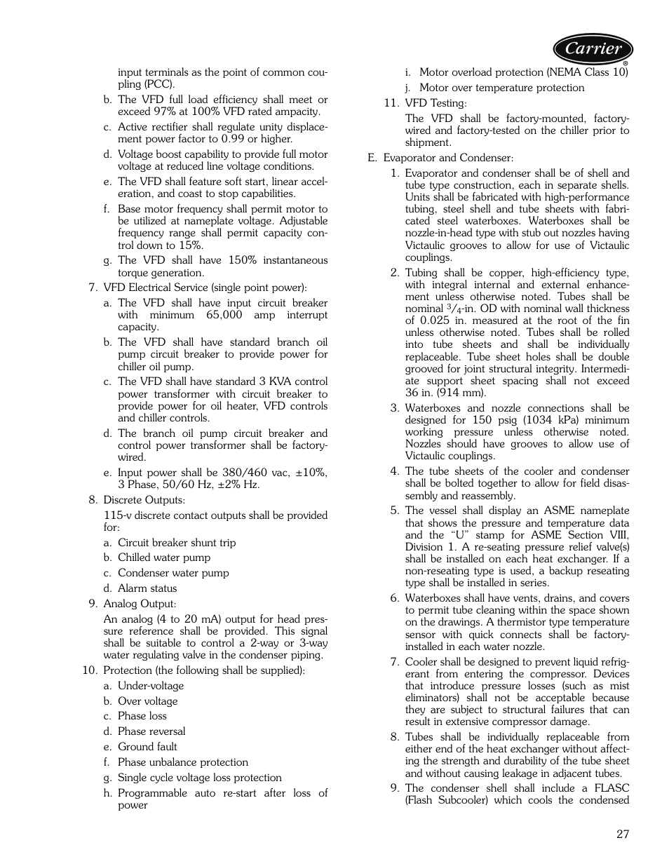 Carrier EVERGREEN 23XRV User Manual | Page 27 / 32