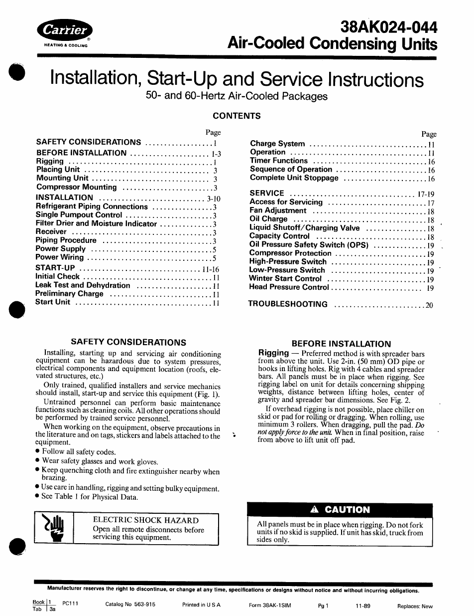 Carrier 38AK024-044 User Manual | 24 pages
