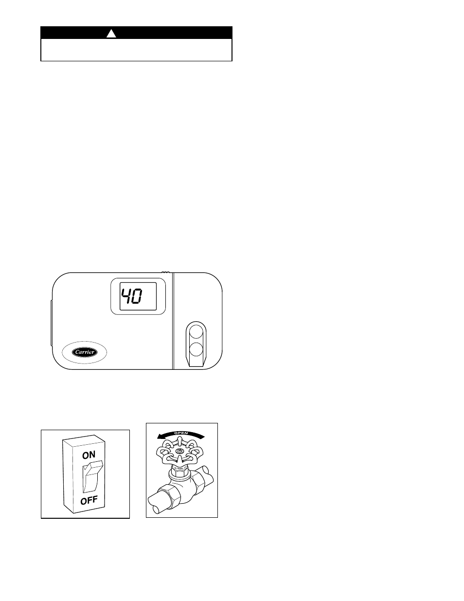 Steps for starting your furnace, Shutting down your furnace, Danger | Carrier 58CMA User Manual | Page 5 / 8