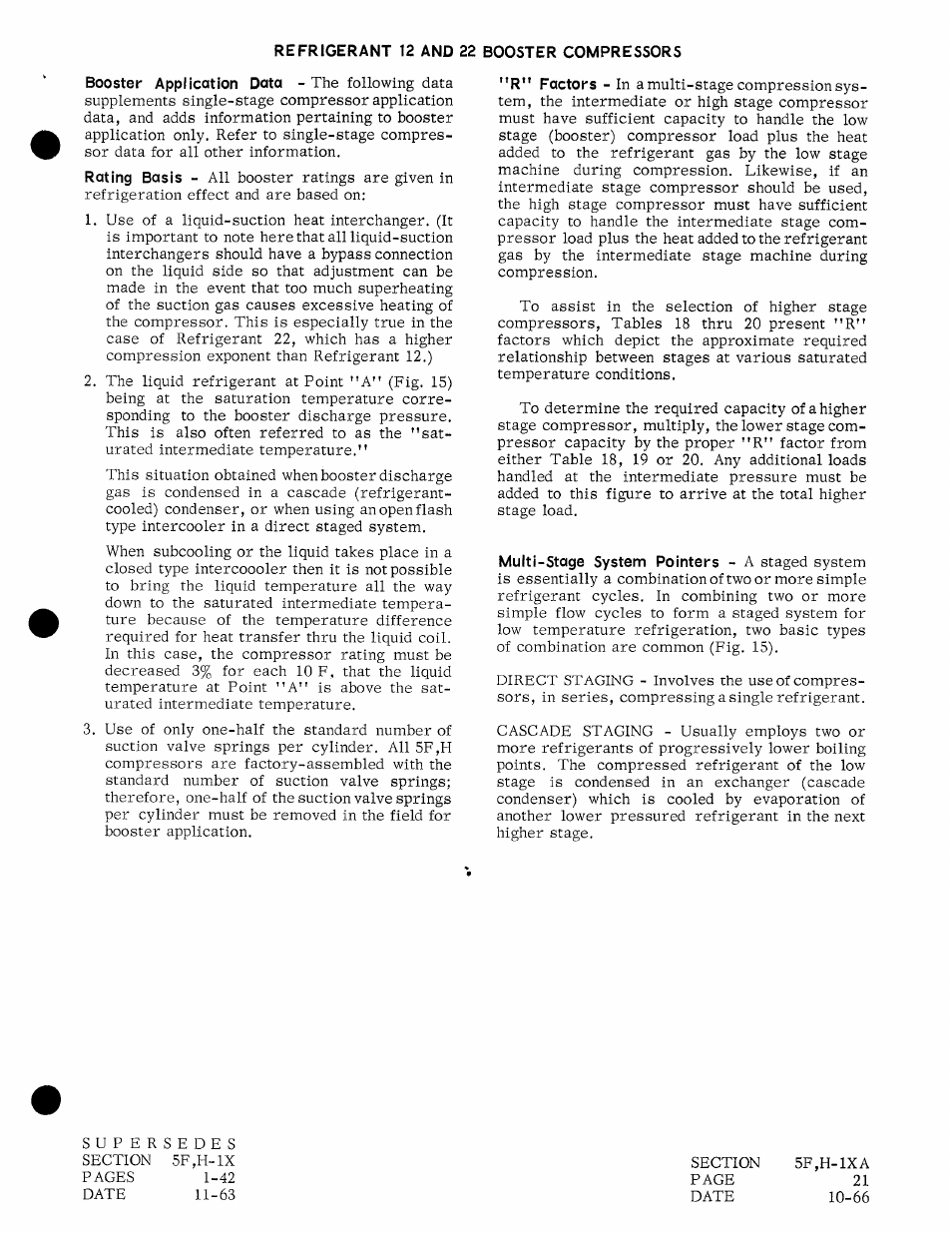 Refrigerant 12 and 22 booster compressors | Carrier 5H User Manual | Page 21 / 32