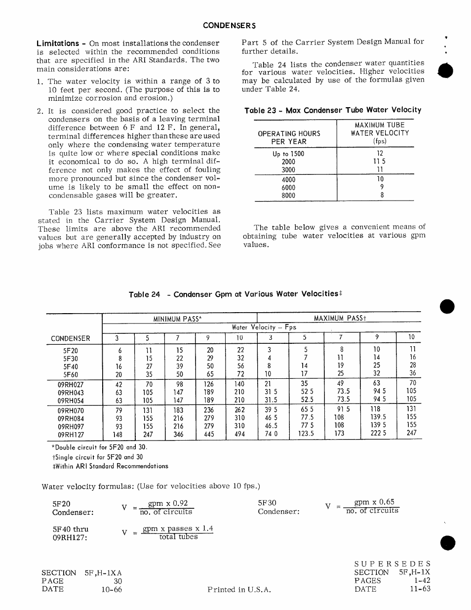 Condensers | Carrier 5H User Manual | Page 30 / 32