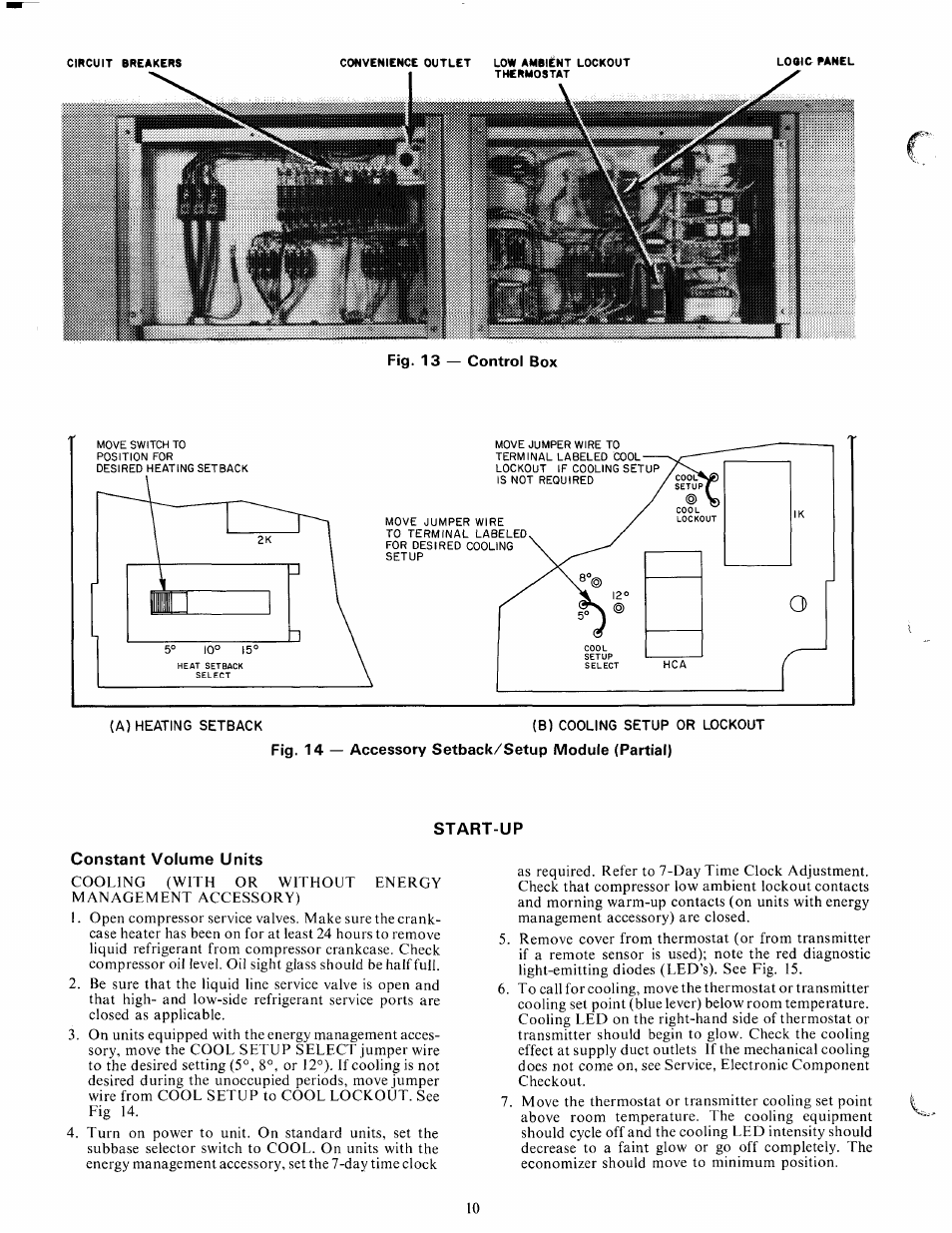 Start-up, Constant volume units | Carrier 50DF034 User Manual | Page 10 / 16