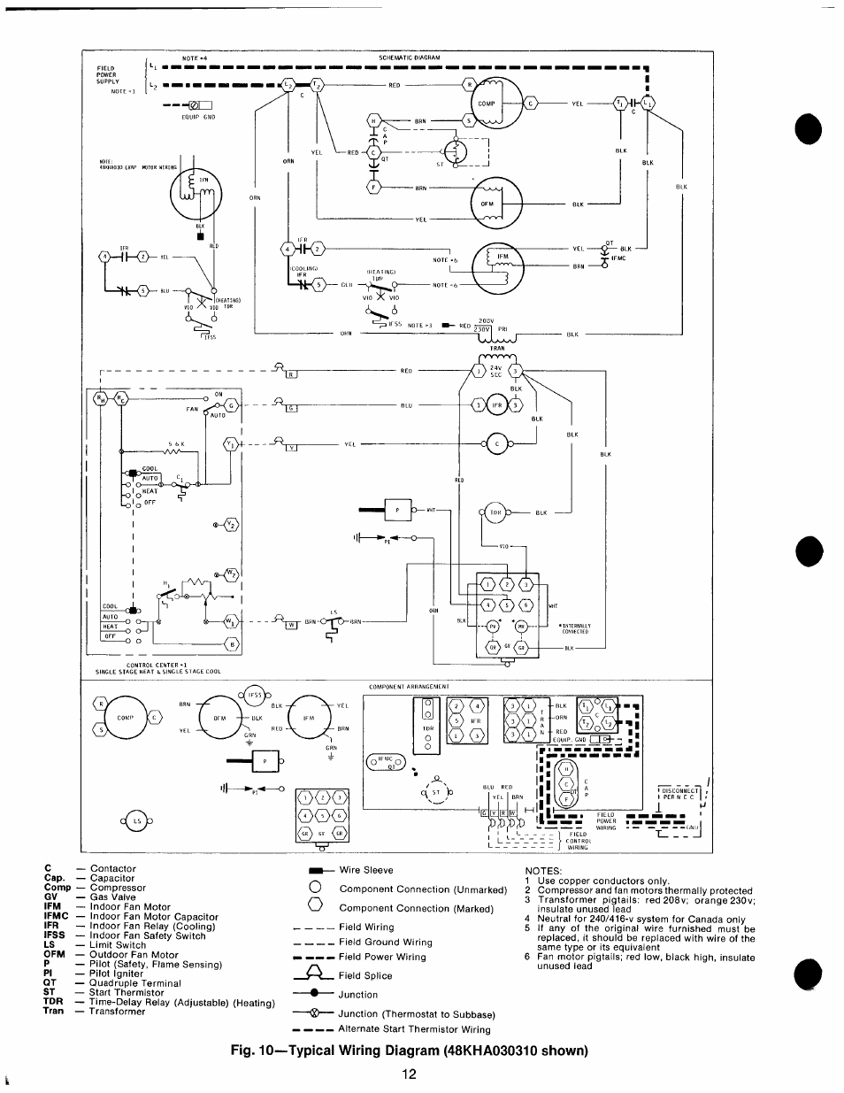 Fig. 10—typical wiring diagram (48kha030310 shown) | Carrier 48KHA User Manual | Page 12 / 22
