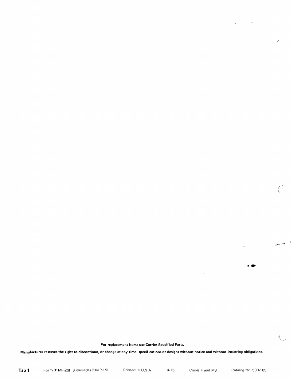 Carrier 31MC User Manual | Page 12 / 12