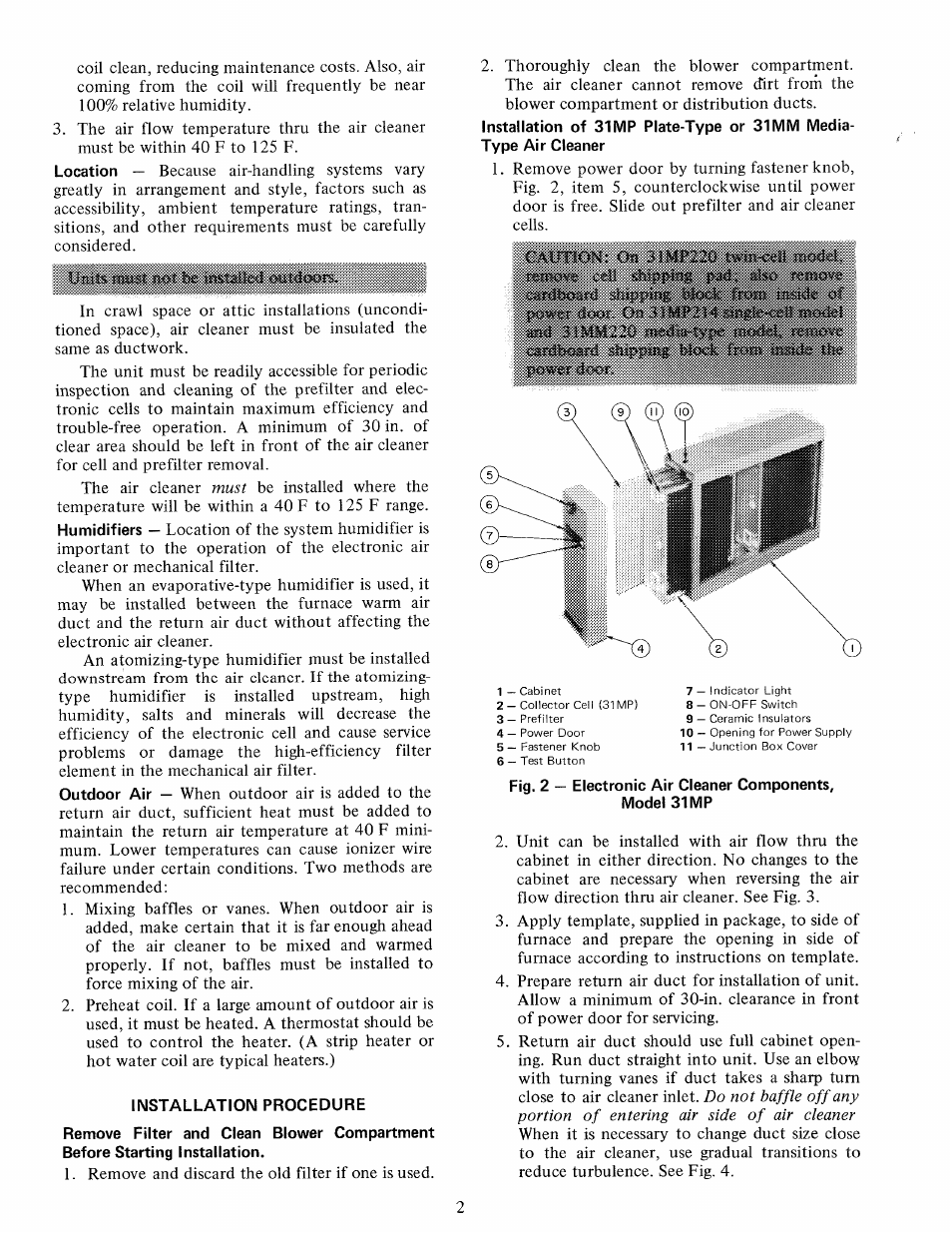 Installation procedure | Carrier 31MC User Manual | Page 2 / 12