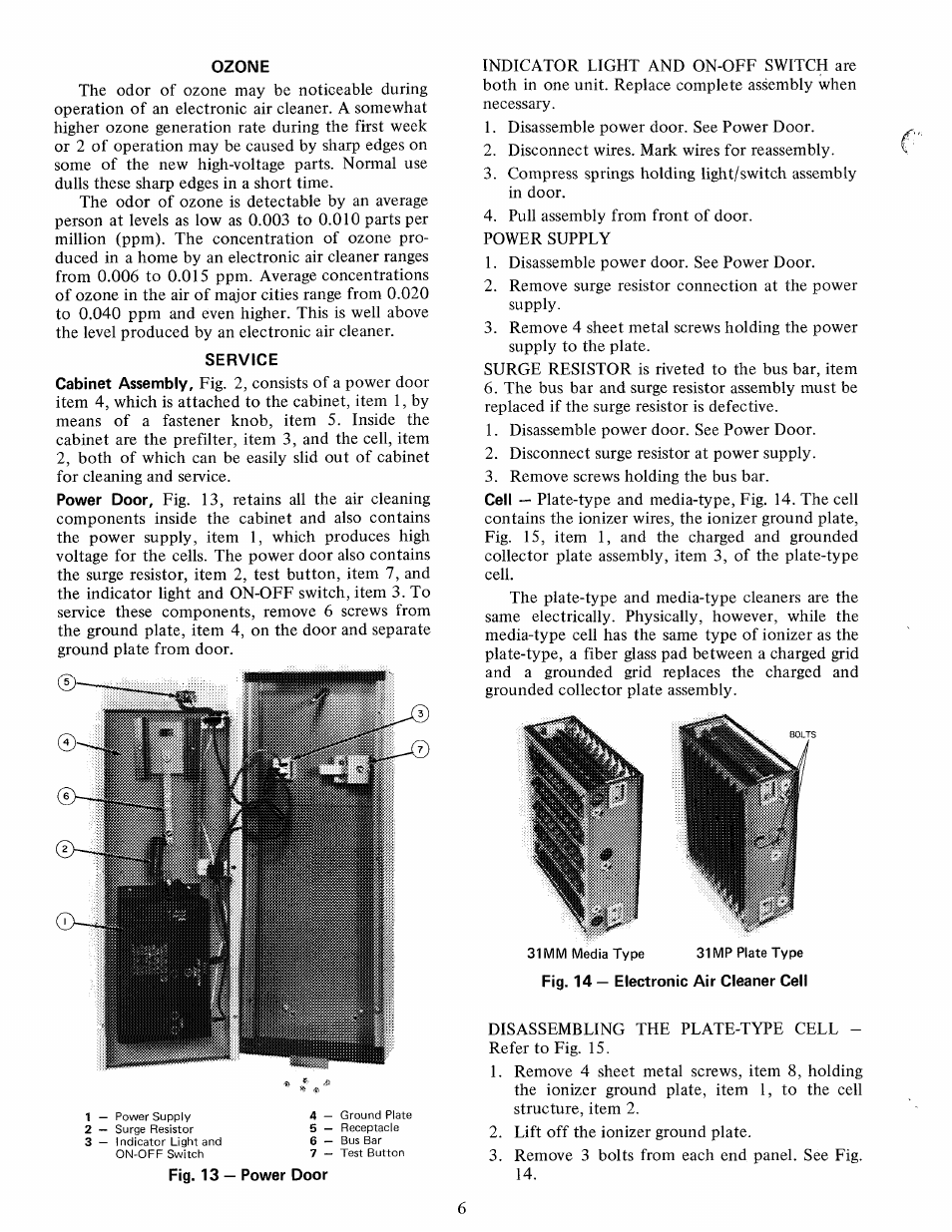 Ozone, Service | Carrier 31MC User Manual | Page 6 / 12
