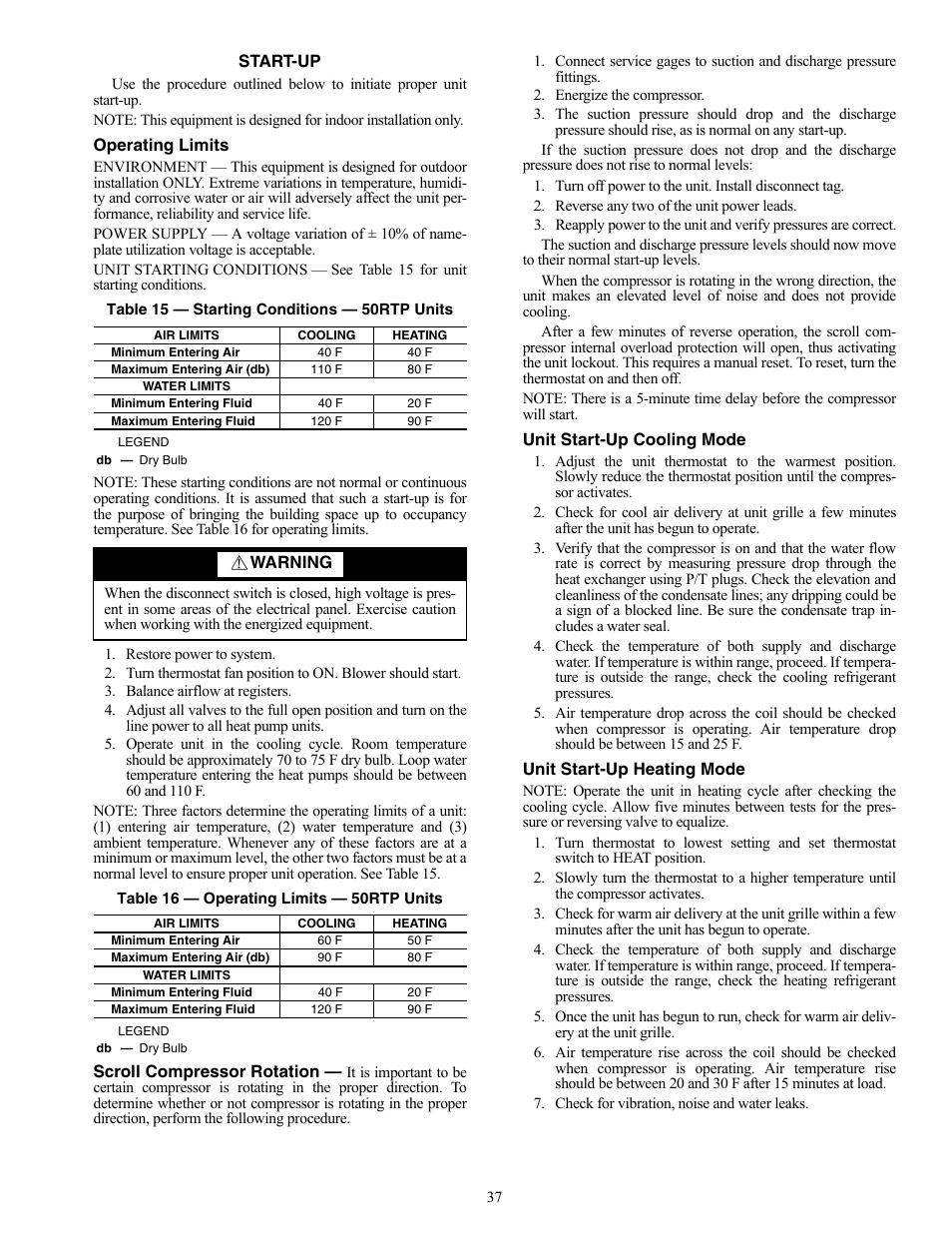 Carrier AQUAZONE 50RTP03-20 User Manual | Page 37 / 60