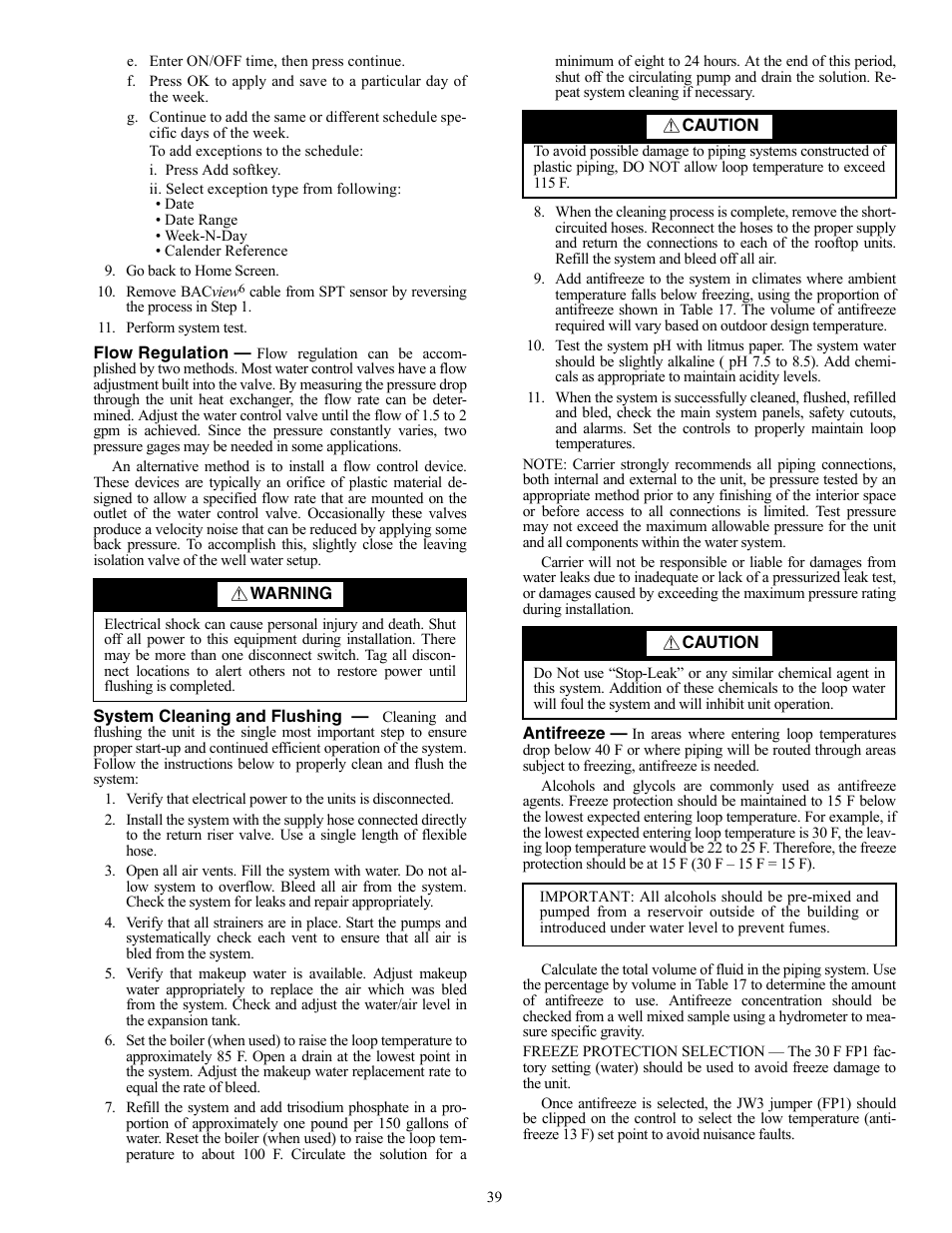 Carrier AQUAZONE 50RTP03-20 User Manual | Page 39 / 60