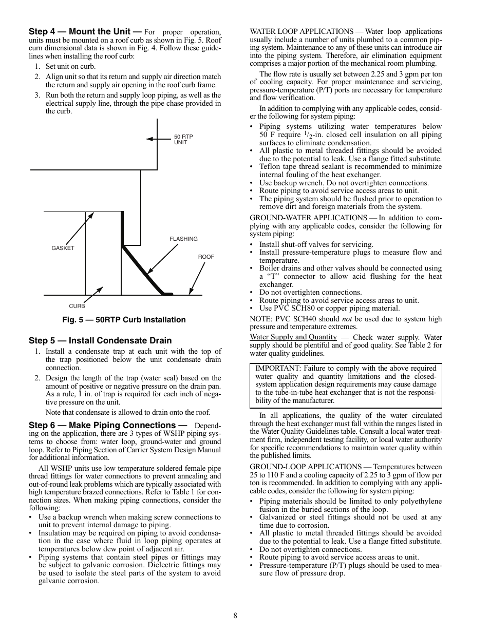 Carrier AQUAZONE 50RTP03-20 User Manual | Page 8 / 60