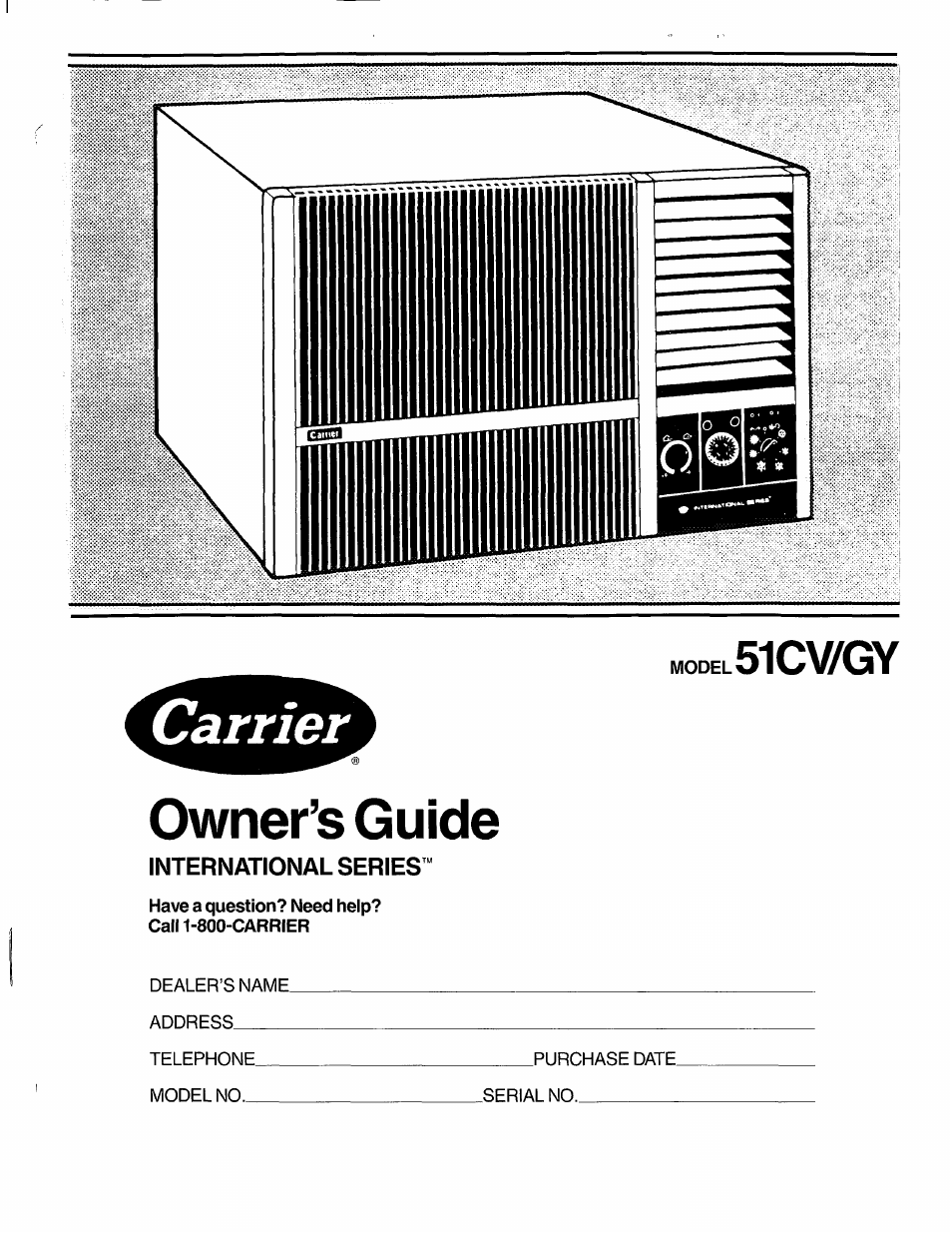 Carrier 51CV/GY User Manual | 16 pages