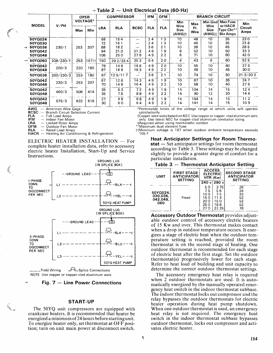 Start-up, I-r' tv | Carrier 50YQ User Manual | Page 5 / 16