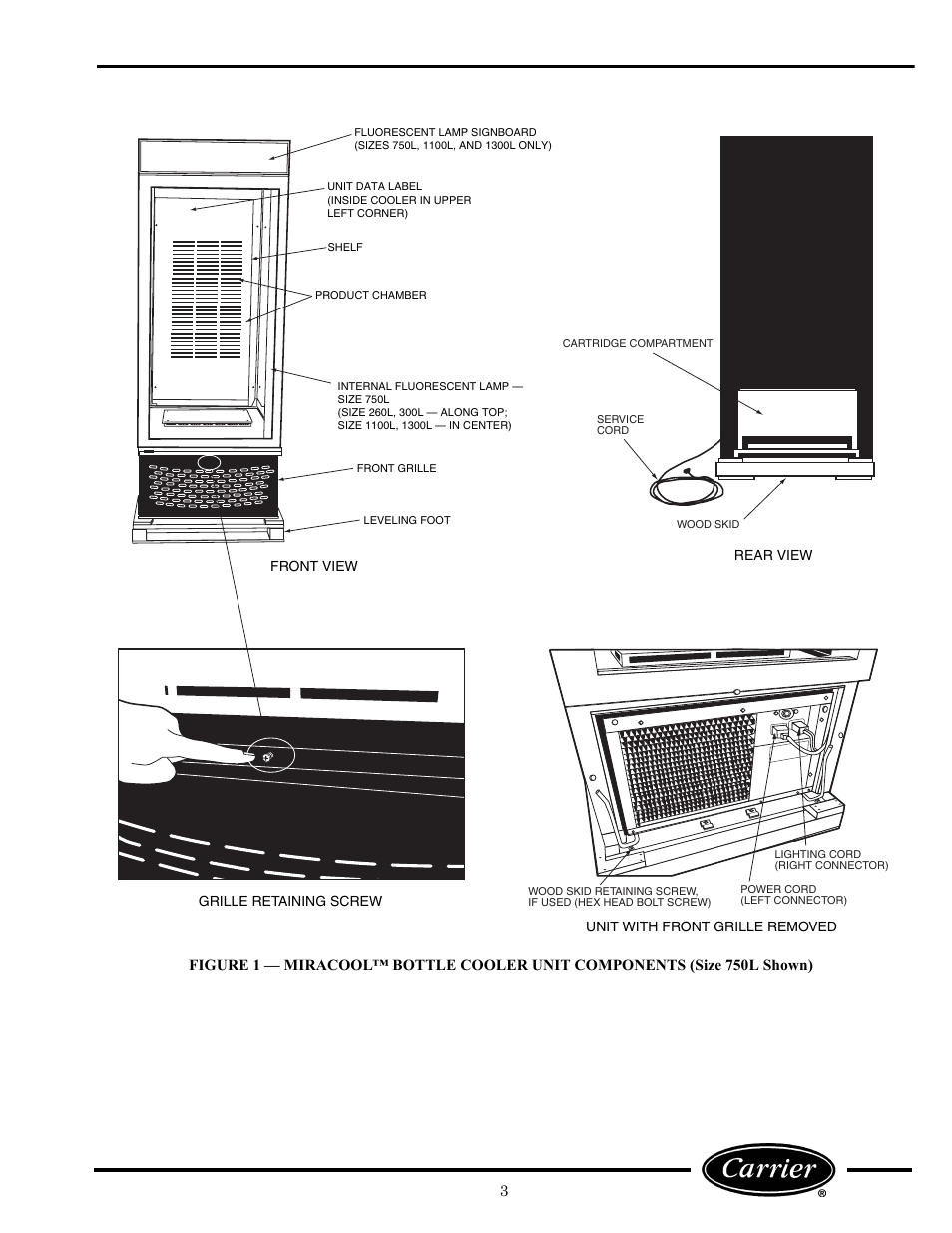 Carrier Miracool 260L User Manual | Page 3 / 16