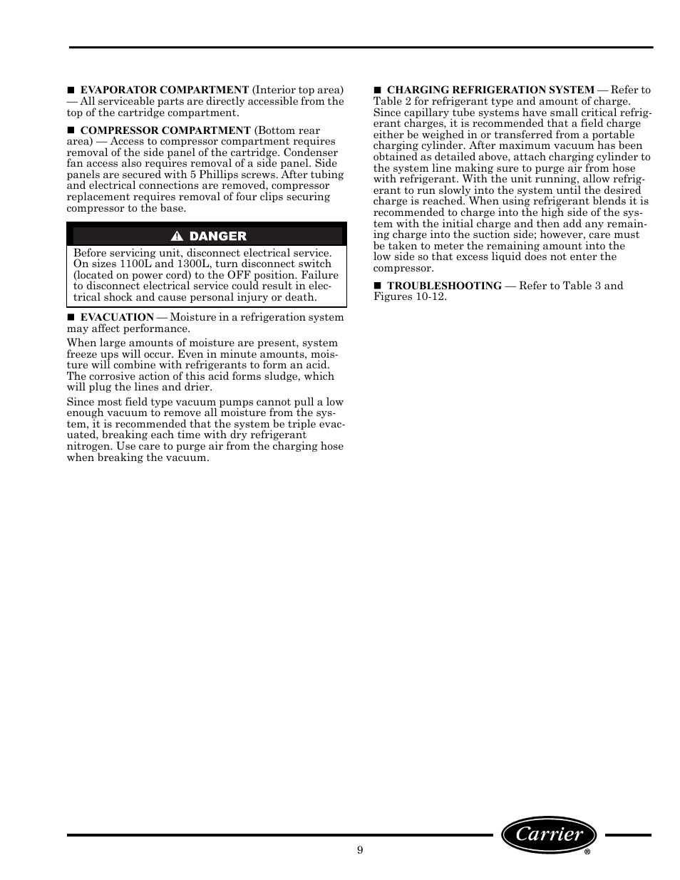 Carrier Miracool 260L User Manual | Page 9 / 16